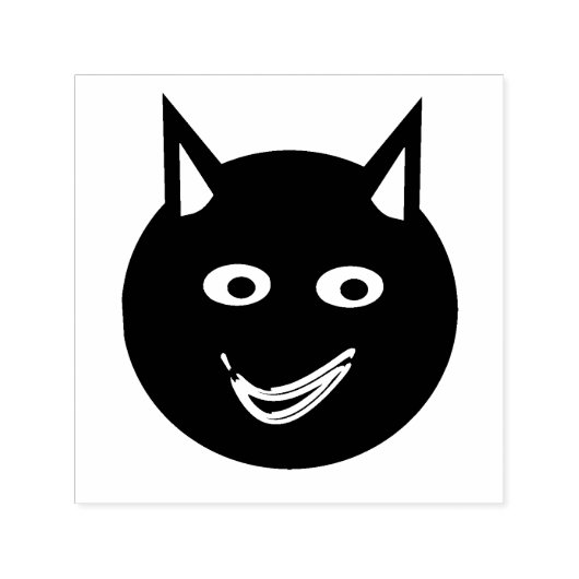 Tampon Auto-encreur Timbre auto-incrusté de chat noir Halloween (Design)