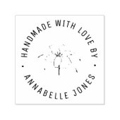 Tampon Auto-encreur Timbre botanique auto-encastré simple fait main (Design)