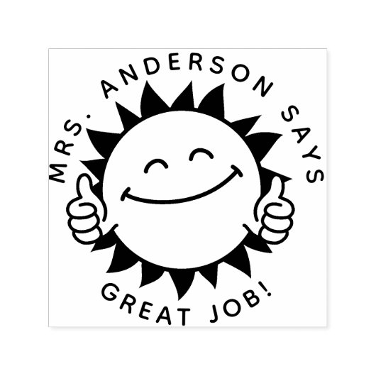 Tampon Auto-encreur Timbre Cadeau Personnalisé De L'Enseignant Retour  (Design)