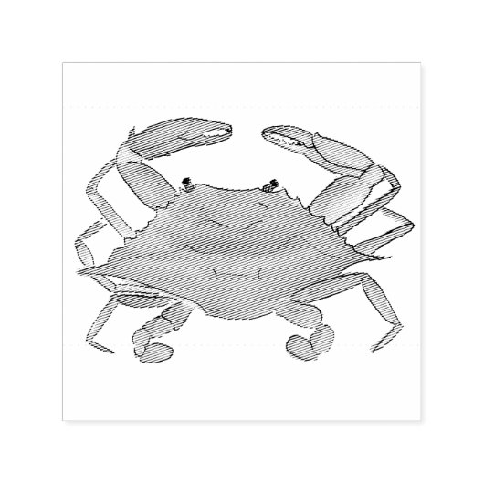 Tampon Auto-encreur Timbre crabe bleu (Design)