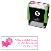 Tampon Auto-encreur Timbre d'adresse auto-alimentée des marguerites et (En situation)