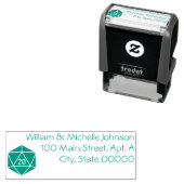 Tampon Auto-encreur Timbre d'adresse auto-encastrée chic Tabletop (En situation)