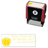 Tampon Auto-encreur Timbre d'adresse auto-injonction de patchs citroui (En situation)