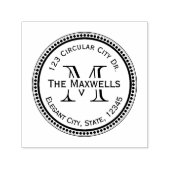 Tampon Auto-encreur Timbre d'adresse circulaire point rond (Design)