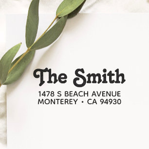 Tampon Auto-encreur Timbre D'Adresse customisé Avec Typographie Gras