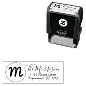 Tampon Auto-encreur Timbre d'adresse de retour automatique (En situation)