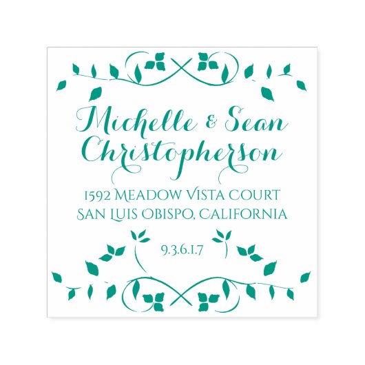 Tampon Auto-encreur Timbre d'adresse de retour automatique à la fronti (Design)