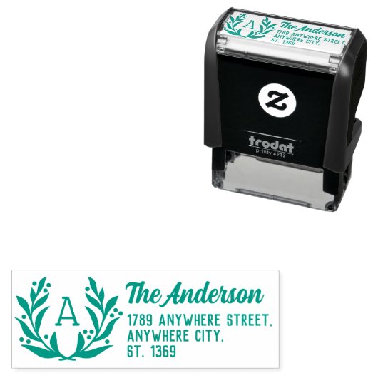 Tampon Auto-encreur Timbre d'adresse de retour automatique avec couron (En situation)