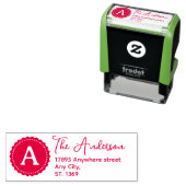 Tampon Auto-encreur Timbre d'adresse de retour automatique avec monogr (En situation)