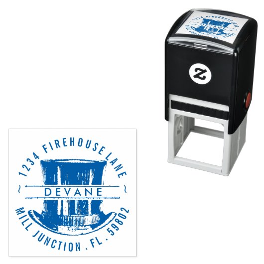 Tampon Auto-encreur Timbre d'adresse de retour automatique de chapeau  (En situation)