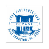 Tampon Auto-encreur Timbre d'adresse de retour automatique de chapeau  (Design)