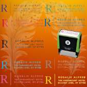 Tampon Auto-encreur Timbre d'adresse de retour automatique monogramme