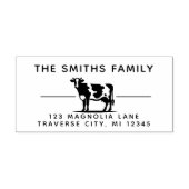 Tampon Auto-encreur Timbre d'adresse de retour de la vache (Design)