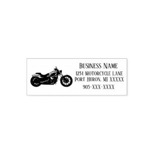 Tampon Auto-encreur Timbre d'adresse de retour de moto
