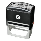 Tampon Auto-encreur Timbre d'adresse de retour de plaque de licence en (Produit)