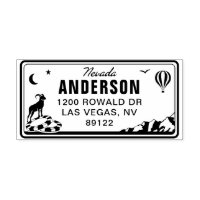 Timbre d'adresse de retour de plaque de licence pe
