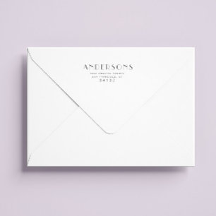 Tampon Auto-encreur Timbre d'adresse de retour de script minimaliste m