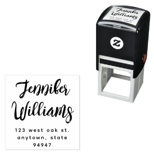 Tampon Auto-encreur Timbre d'adresse de retour du script de calligraph (En situation)