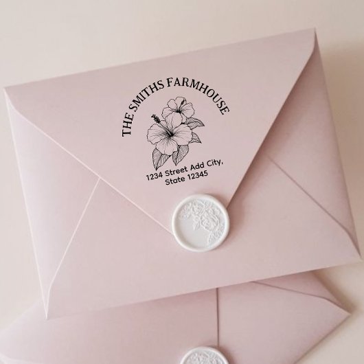 Tampon Auto-encreur Timbre d'adresse de retour Hawaii