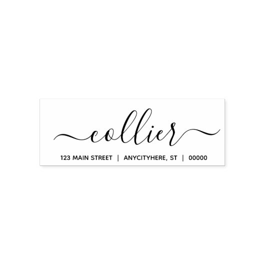 Tampon Auto-encreur Timbre d'adresse de retour manuscrite moderne (Design)