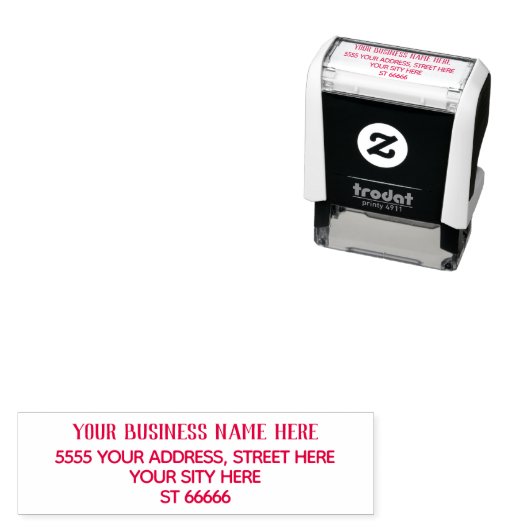 Tampon Auto-encreur Timbre d'adresse de retour personnalisé (En situation)