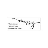 Tampon Auto-encreur Timbre d'adresse de retour | Script tendance moder (Design)