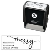 Tampon Auto-encreur Timbre d'adresse de retour | Script tendance moder (En situation)