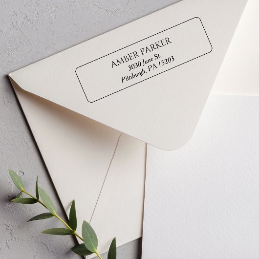 Tampon Auto-encreur Timbre d'adresse de retour simple