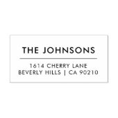 Tampon Auto-encreur Timbre d'adresse de retour simple et moderne perso (Design)