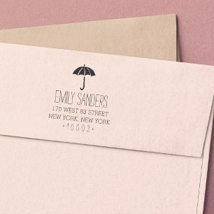 Tampon Auto-encreur Timbre d'adresse de retour Umbrella