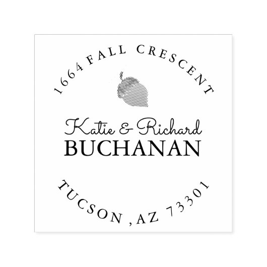 Tampon Auto-encreur Timbre d'adresse en caoutchouc d'Acorn (Design)