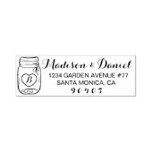 Tampon Auto-encreur Timbre d'adresse Mason Jar personnalisé, Timbre d' (Design)