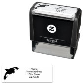 Tampon Auto-encreur Timbre D'Adresse Orca, (En situation)