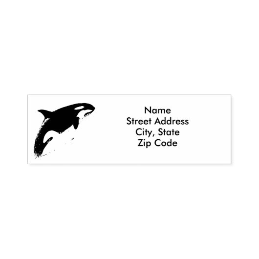 Tampon Auto-encreur Timbre D'Adresse Orca, (Design)