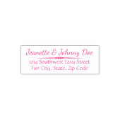 Tampon Auto-encreur Timbre d'adresse ou personnalisé de script rétro (Design)