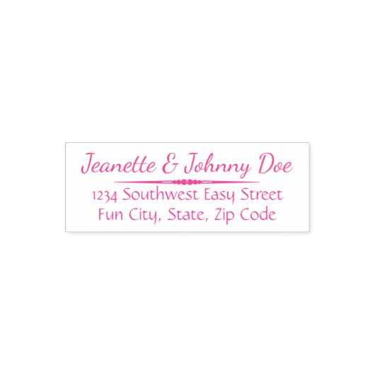 Tampon Auto-encreur Timbre d'adresse ou personnalisé de script rétro (Design)