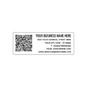 Tampon Auto-encreur Timbre d'adresse personnalisé avec code QR (Design)