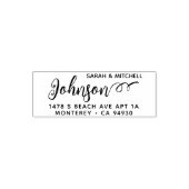 Tampon Auto-encreur Timbre D'Adresse Personnalisé Avec Police De Scrip (Design)