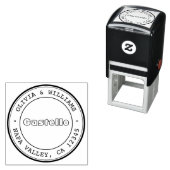 Tampon Auto-encreur Timbre d'adresse personnalisée, Timbre pour mariag (En situation)