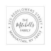 Tampon Auto-encreur Timbre d'adresse vintage (Design)