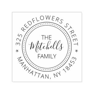 Tampon Auto-encreur Timbre d'adresse vintage