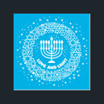 Tampon Auto-encreur Timbre d'amour et de menorah léger<br><div class="desc">Célébrez huit jours et huit nuits du Festival des lumières avec des cartes Hanoukka et des cadeaux. La fête des lumières est ici. Allumez la menorah, jouez avec le dreidel et festoyez sur les latkes et les sufganiyots. Célébrez l'esprit d'Hanoukka avec vos amis, votre famille et vos proches en leur...</div>