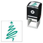 Tampon Auto-encreur Timbre d'arbre de Noël (En situation)