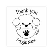 Tampon Auto-encreur Timbre d'art en bois de caniche (Design)