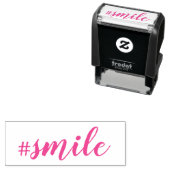 Tampon Auto-encreur Timbre d'auto-écriture #Smile (En situation)