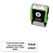 Tampon Auto-encreur Timbre d'auto-intégration des adresses professionn (En situation)