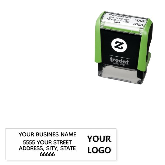 Tampon Auto-encreur Timbre d'auto-intégration des adresses professionn (En situation)