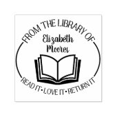 Tampon Auto-encreur Timbre de bibliothèque avec nom (Design)