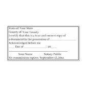 Tampon Auto-encreur Timbre de certification de copie publique standard (Design)