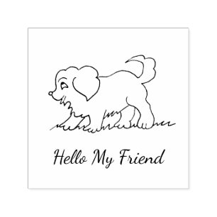 Tampon Auto-encreur Timbre de chiot pour ami